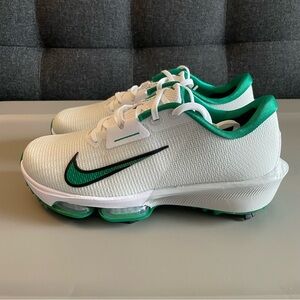 Nike Mens 7 (Wide) Zoom Infinity Tour Golf 2 Shoes Photon Dust/Green HQ2159-100